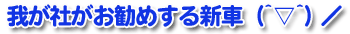 我が社がお勧めする新車(^▽^)/